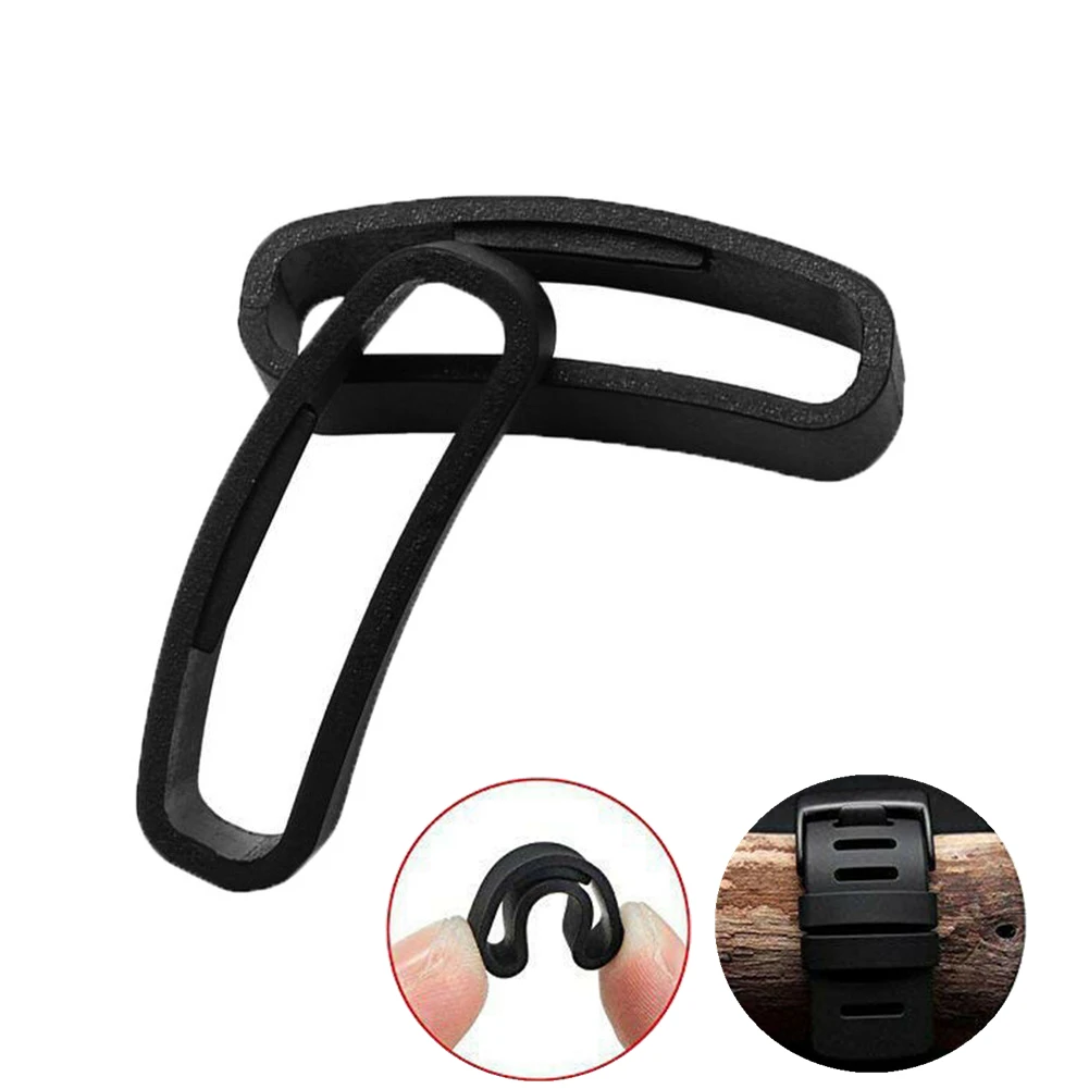 Black Watchband 28mm Strap Loop Ring Silicone Rubber Watch Bands Accessories Holder Locker Replacement For Suunto Core For Ambit