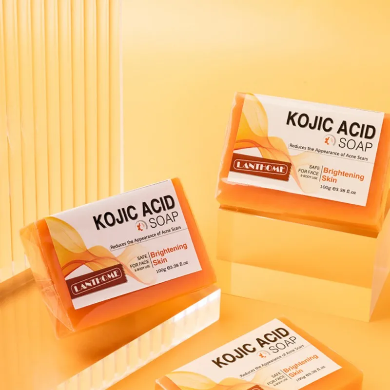 100g Kojic Acid Soap Glowing Salicylic Acid Dark Spots Acne Treatment Facial Body Hyperpigmentation Brighten Skin Tone Health