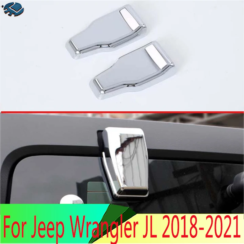 

For Jeep Wrangler JL 2018-2021 ABS Chrome Rear Glass Window Tailgate Door Molding Cover Kit Trim