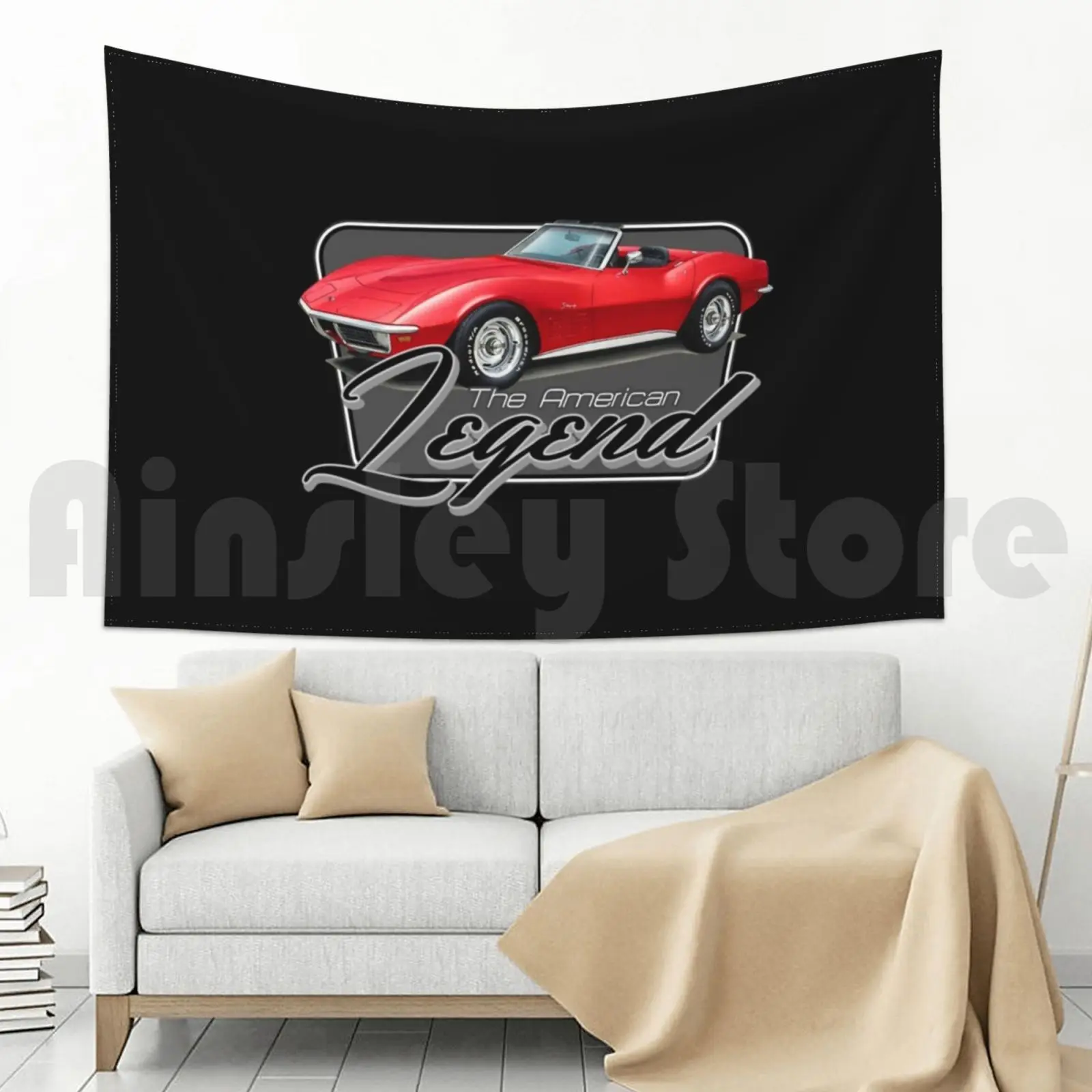American Legend Stingray Red نسيج مخصص أمريكي Legend Stingray Corvette Red Classic Muscle