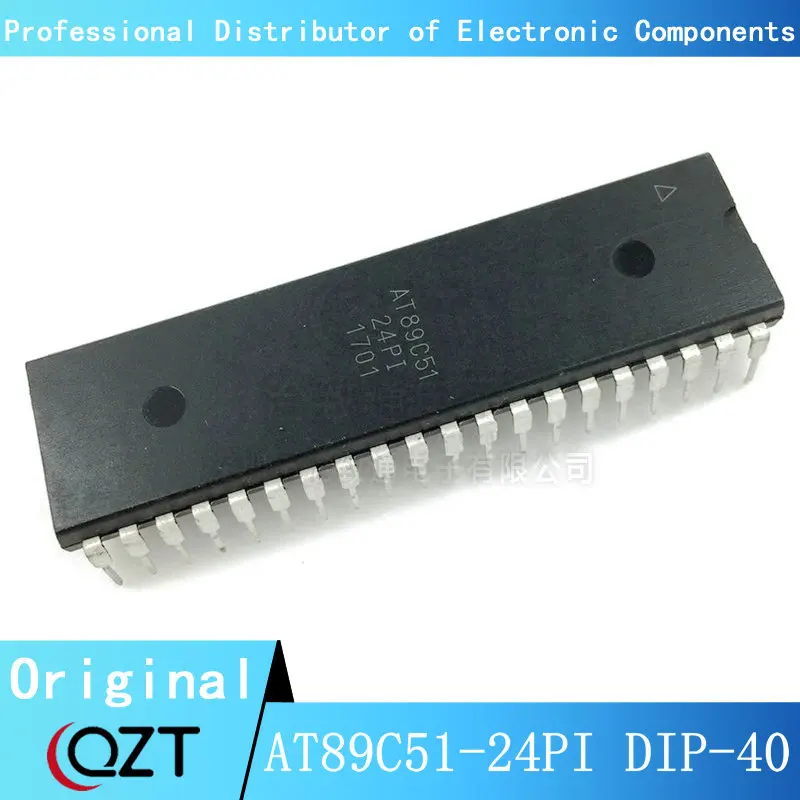 10 pçs/lote AT89C51 DIP 89C51 AT89C51-24PI AT89C51-24PC AT89C51-24PU DIP-chip 40 Novo local