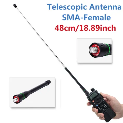 ABBREE AR-775 Teleskopantenn SMA-hona/hane/BNC Dubbelbandsantenn För Quansheng UV K5 K6 Baofeng UV-5R BF-888S 21 Amatörradio 10 best sales antenn sma - №3