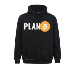 Men Plan B Cryptocurrency Bitcoin Funny Hooded Pullover For Men Tops Jacket Classic Fit Birthday Gift Cotton Clothes