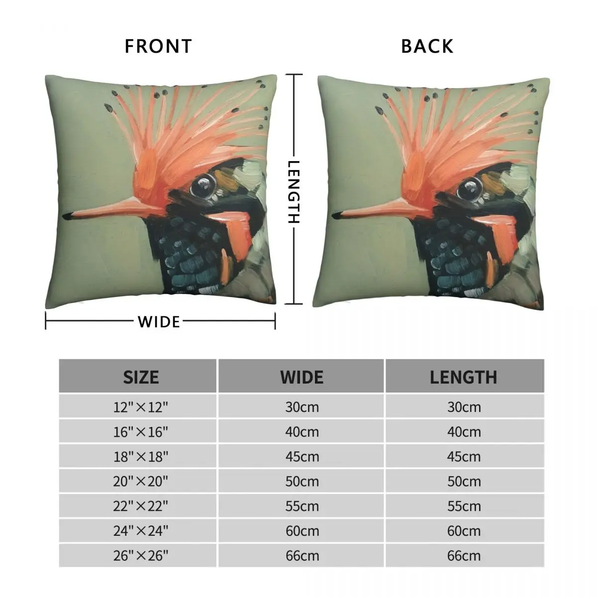 Rufous-crested Coquette Pillowcase Polyester Linen Velvet Creative Decor Throw Pillow Case Sofa Seater Cushion Cover Wholesale