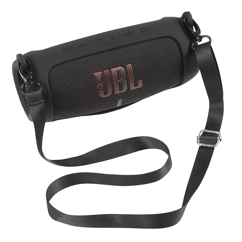 2021 Newest Bluetooth Speaker Case Soft Silicone Cover Skin With Strap Carabiner for JBL Charge 5 Wireless Bluetooth Speaker Bag