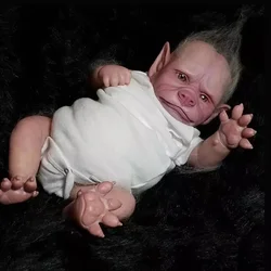 19inch Reborn Doll Kit Robbie The Werewolf Lifelike Soft Touch Unpainted Unfinished Doll Parts Fresh Color Collectible Art Doll