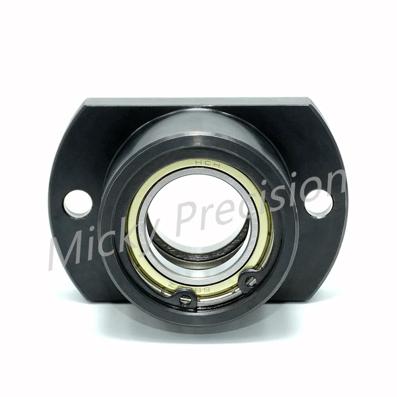 Carbon Steel Flange H Compact Type Bearings with Housing  Double Bearings Bearing Seat with Buckle  Inner Diameter 3-50mm