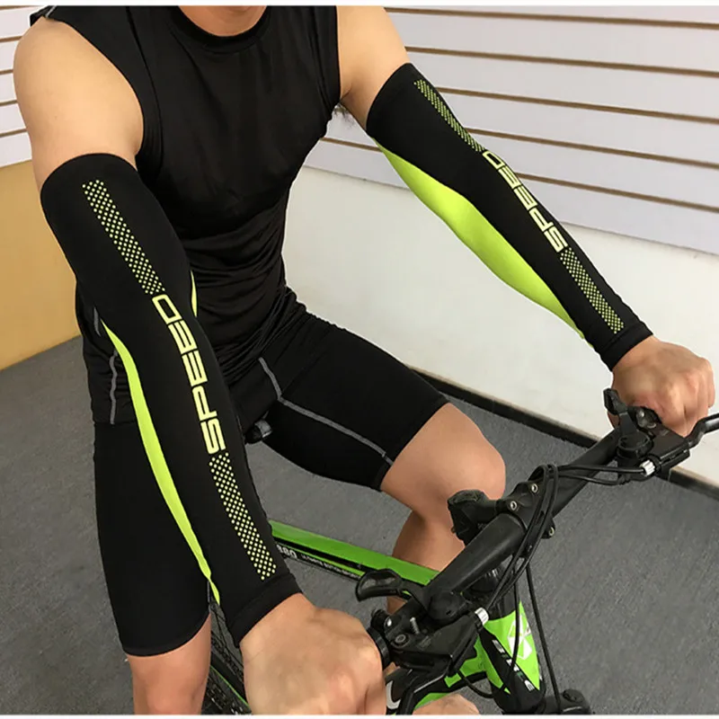 1 pcs Men Compression Arm Warmer Sun UV Protector Arm Sleeve Running Cycling Bike Basketball Fishing Golf Volleyball Hand Cover