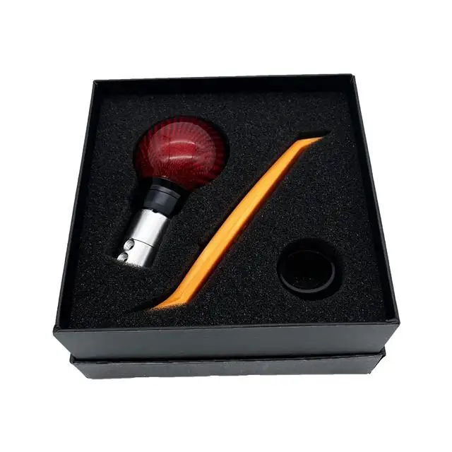 Automatic Gearbox Handles Gear Shift Knob Stick Lever Head Handball Carbon Fibre for Honda civic Accord FIT Press down to unlock