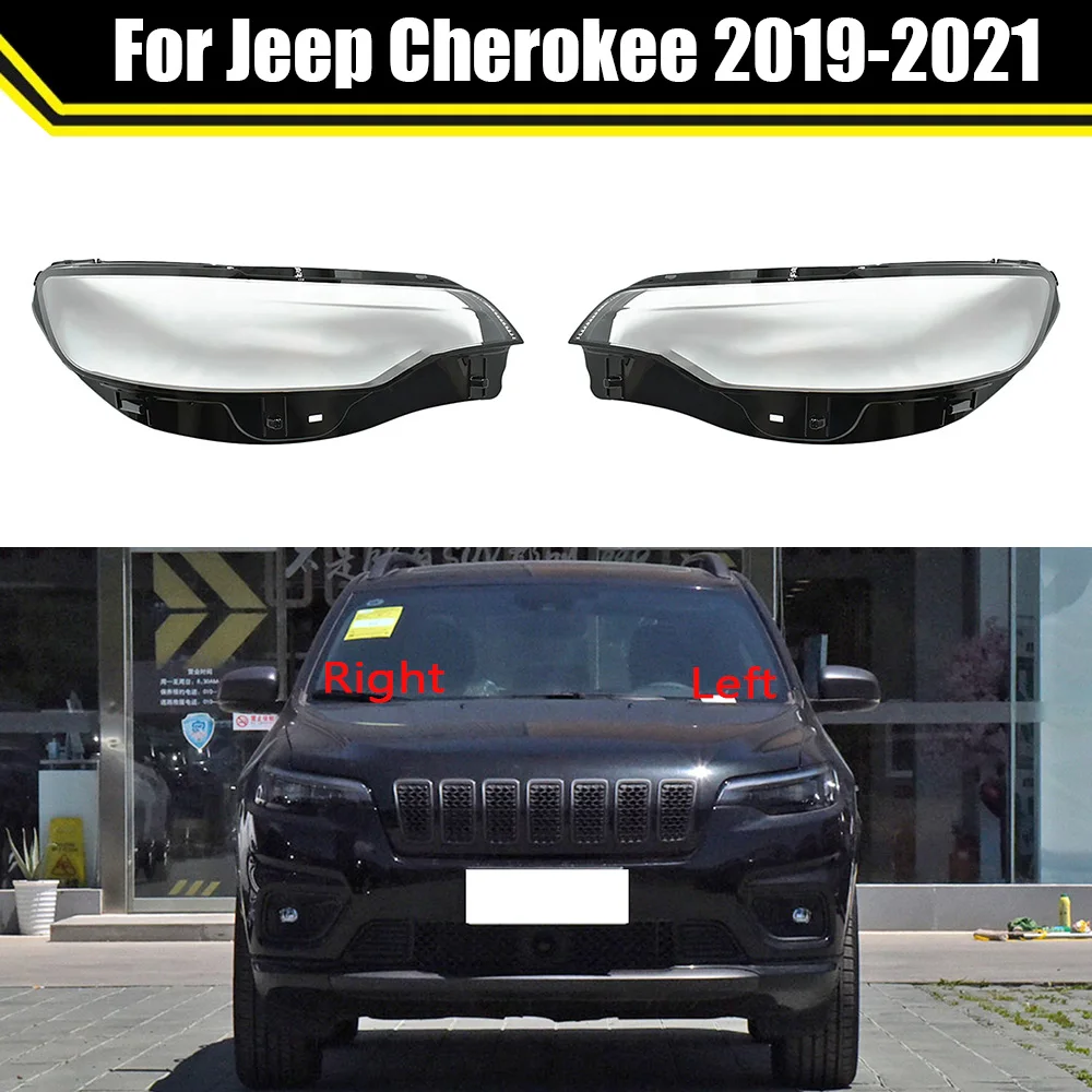 Car Front Headlamp Head Lamp light Lampshade Lampcover Auto Glass Lens Shell For Jeep Cherokee 2019 2020 2021 ​Headlight Cover