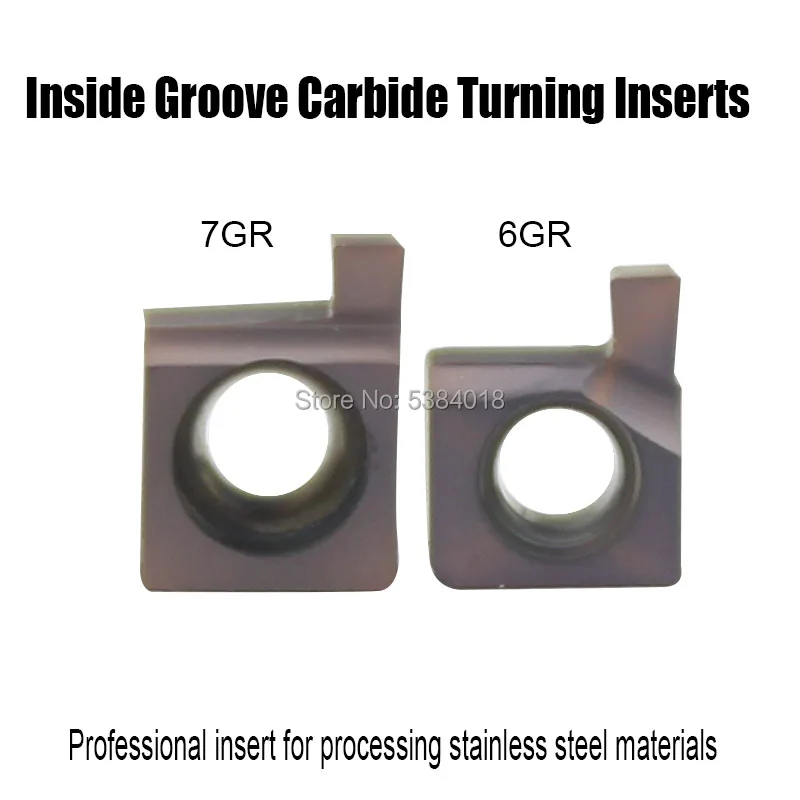 6GR/7GR 050/100/150/200 internal turning Grooving tool carbid insert Lathe CNC tools specialize in stainless steel