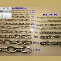 Ordinary 304/316 Stainless Steel 2-10MM Diameter Long Link Chain Short Lifting Chain Industry Welded Binding Chain