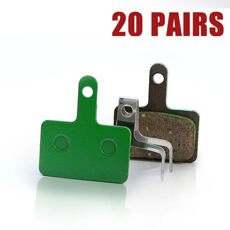 20 Pairs/Box Bicycle Disc Brake Pads Ceramics Green Pads For Shimano Deore BR-M515 For Hylex Spyre MTB Bike Parts