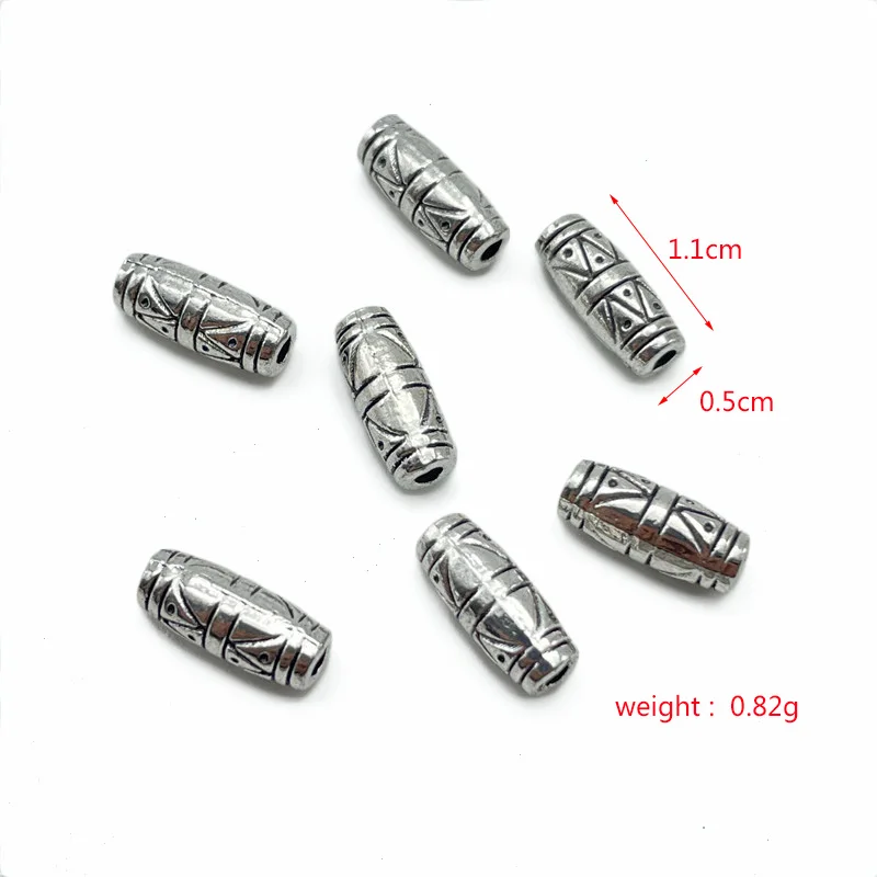 JunKang 20pcs carved pattern rice grain beads for jewelry DIY handmade bracelet necklace accessories wholesale