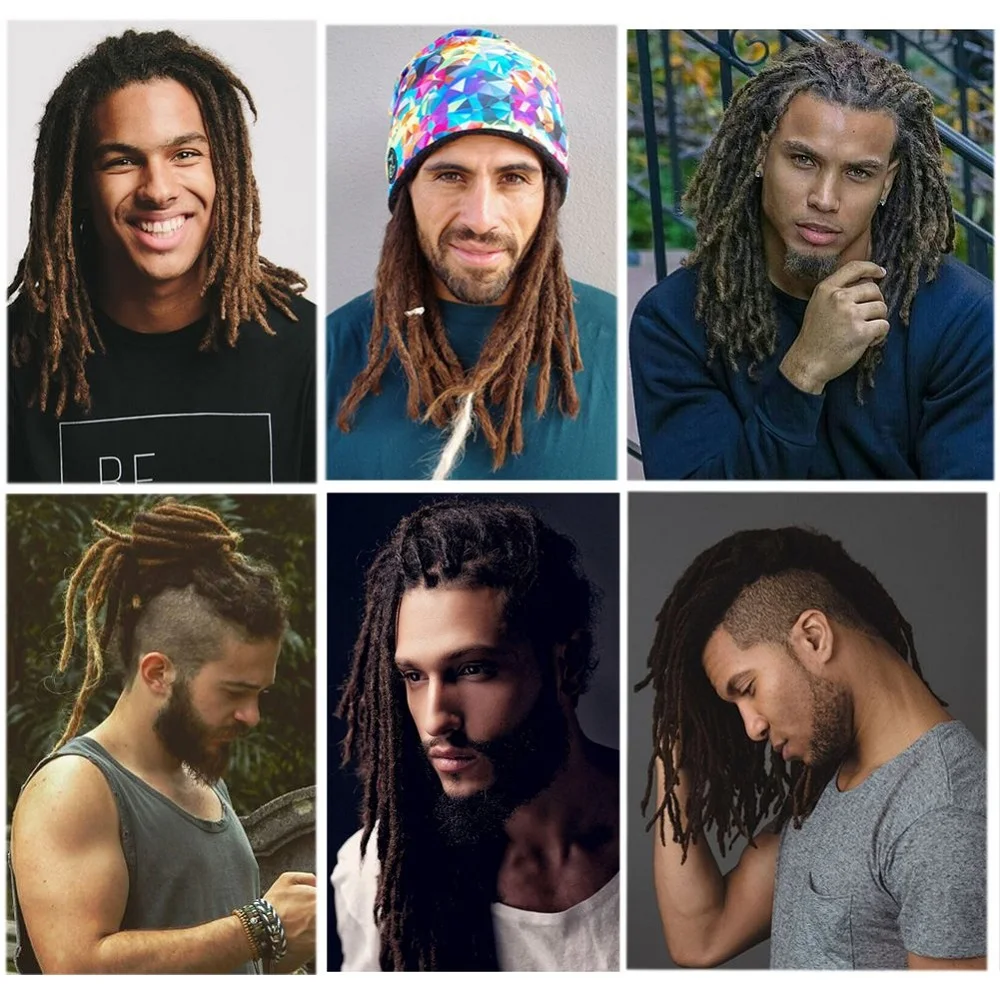 Handmade Dreadlocks  Synthetic Wigs Extensions Black Reggae Wig Crochet Braiding Hair For Afro Women And Men Hair Expo City image 5