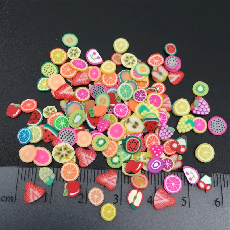 50g Fruit Polymer Clay Sprinkle For Kids Diy, Cake Dessert Mud Particles,Soft Clay For Craft Clay/Nail DIY filler