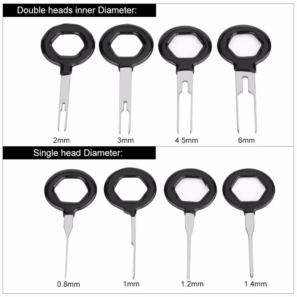 11pcs Auto Car Plug Circuit Board Wire Harness Terminal Extraction Pick Connector Crimp Pin Back Needle Remove Tool Set CHIZIYO