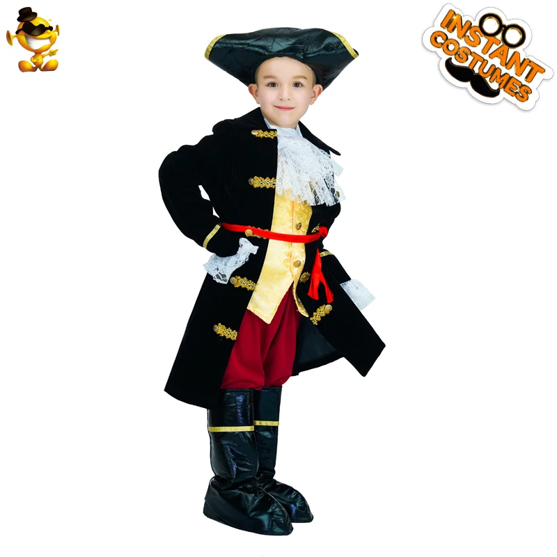 Disfraces Purim para niños, disfraz de pirata para niño, juego de rol, ropa de pirata negra para Halloween