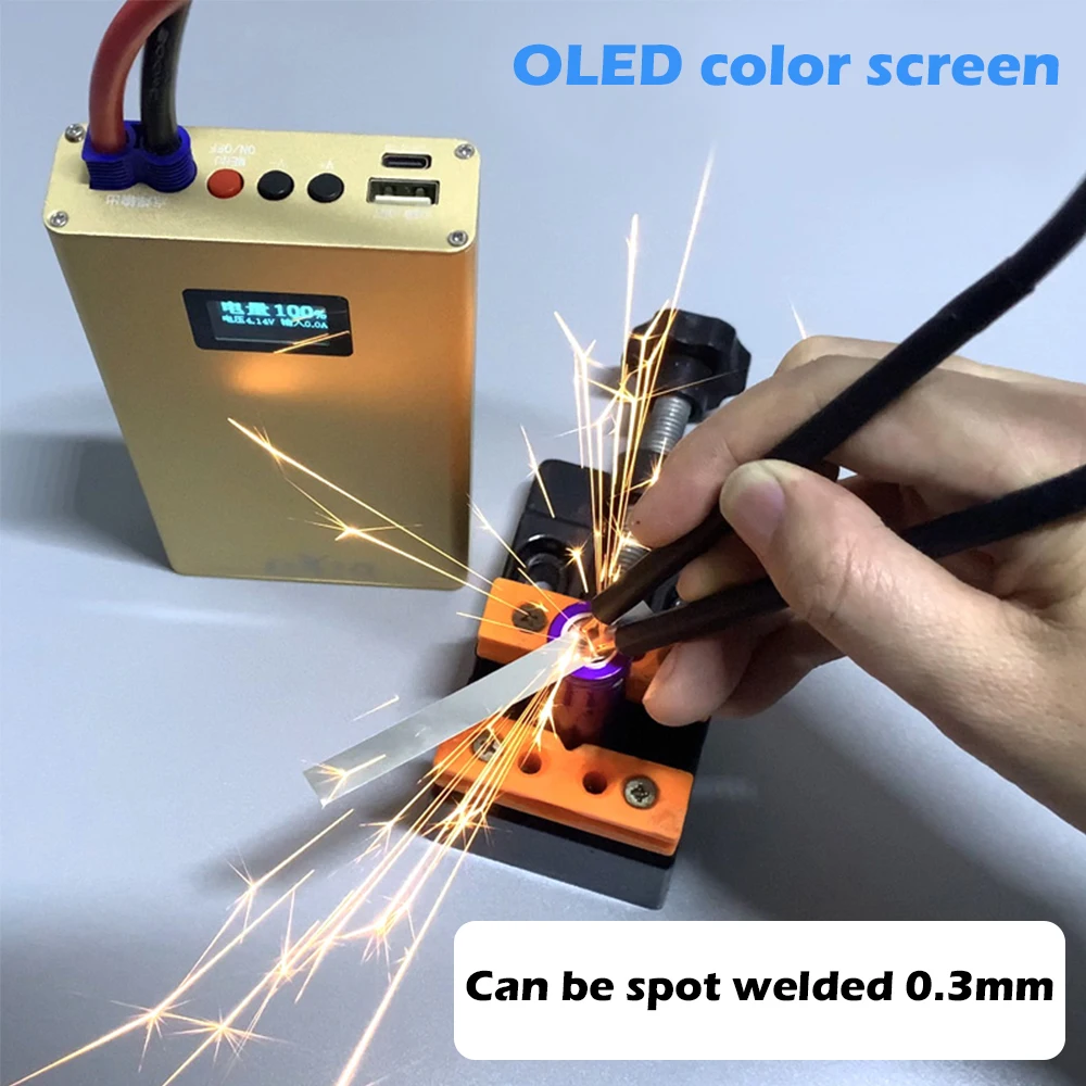 DX10 Portable Spot Welder LED Adjustable Mini Battery Spot Welding Machine Welder Tools 0.2mm Nickel For DIY 18650 Battery Pack
