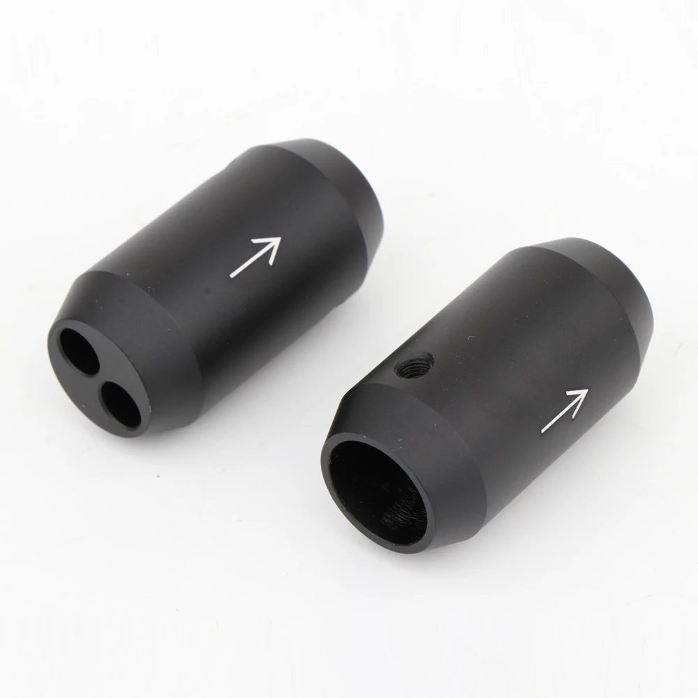 HIFI Audio Y-Verteilerkabel mit 2x 6mm Loch RCA-Kabel Lautsprecherkabel Aluminium 21mm auf 2*7mm Stecker mit Pfeil – Detail 6