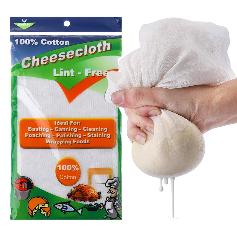 

4Yard ~1.5Yard Cheesecloth Reusable Unbleached Precut Strainer Muslin Cloth for Cooking Baking Juicing Cheese Making