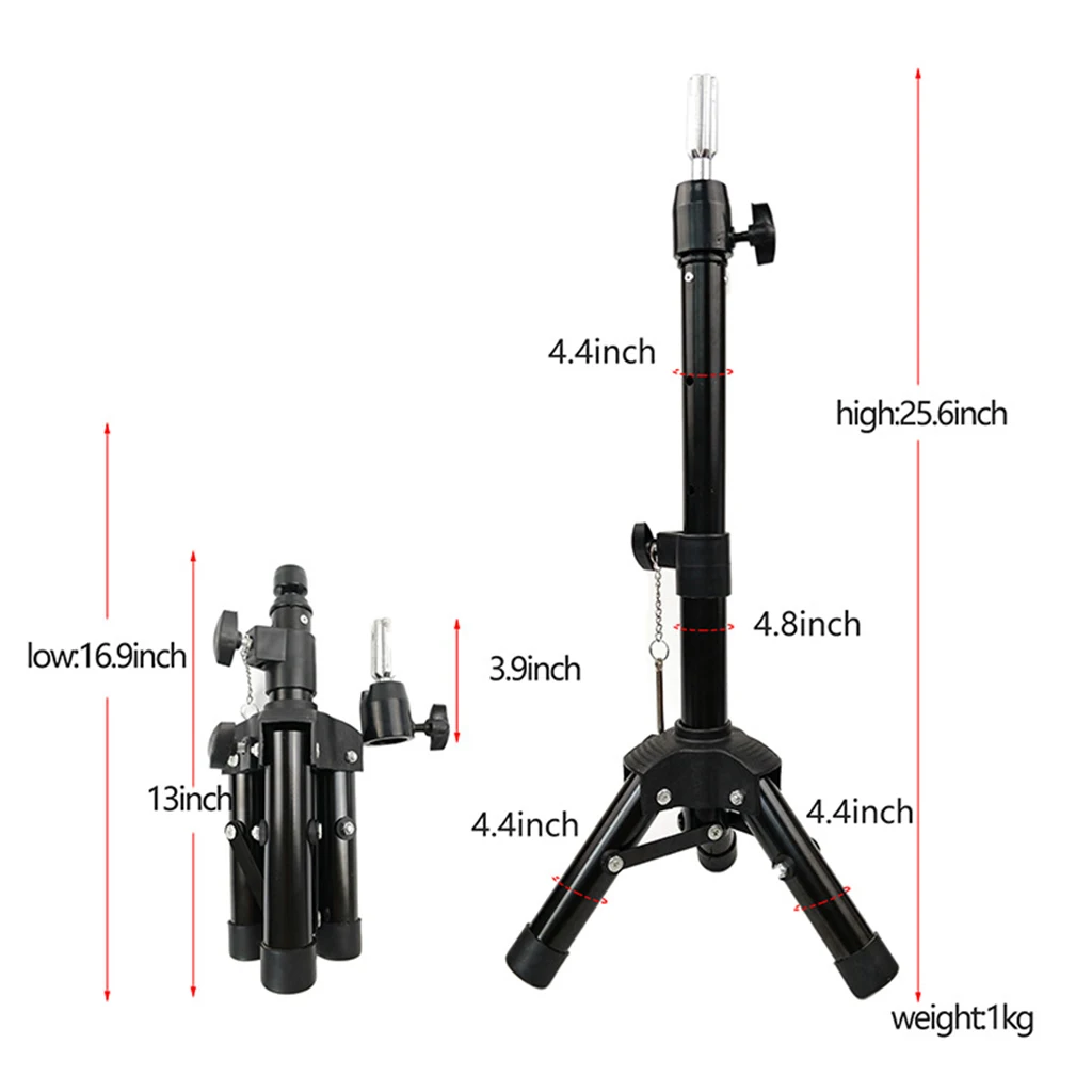 マネキンヘッド用の調整可能な三脚サポート,キャンバストレーニングブロック,美容スタイリングウィッグディスプレイ