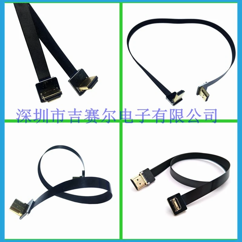 Fpv micro hdmi-kompatibel mini hdmi-kabel 90 grad adaptador 5cm-100cm fpc banda flache hdmi kabel passo 20pin stecker