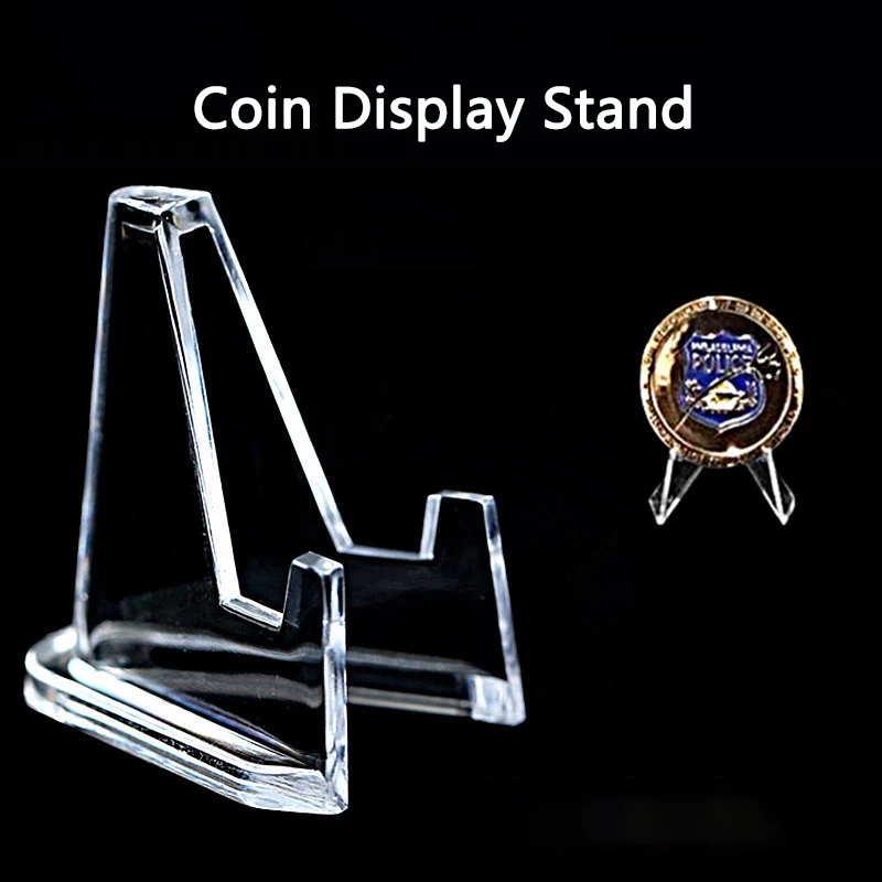 10pcs New Commemorative Coin Display Stand Decoration Bracket Coin Collection Box Protection Box