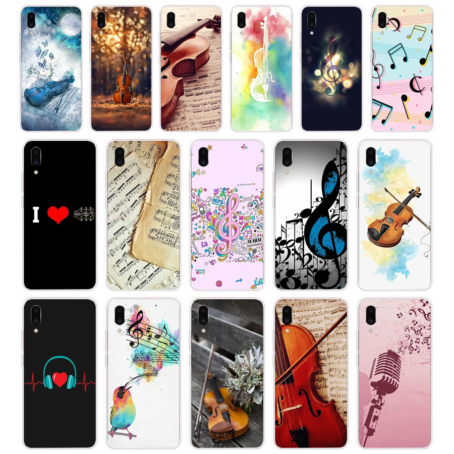 374FG Musical Notes Violin Classical Music gift Soft Silicone Tpu Cover phone Case for Meizu Pro 7 Plus X8 C9 Pro Note 9 case