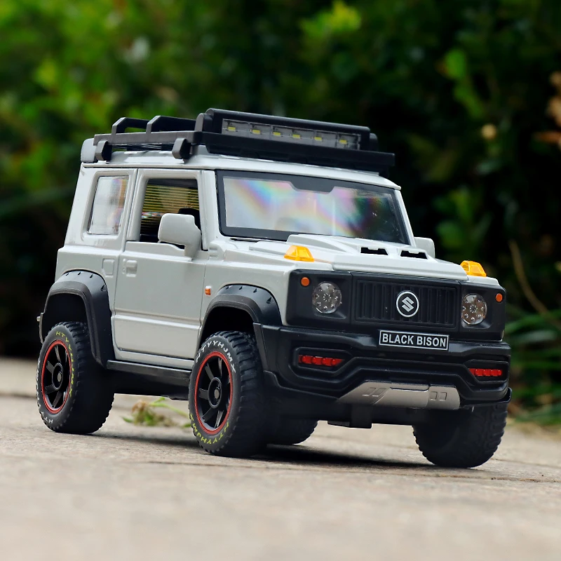 Large Size 1:18 SUZUKI Jimny Alloy Car Model Diecasts Metal Off-Road Vehicles Car Model Simulation Sound and Light Kids Toy Gift