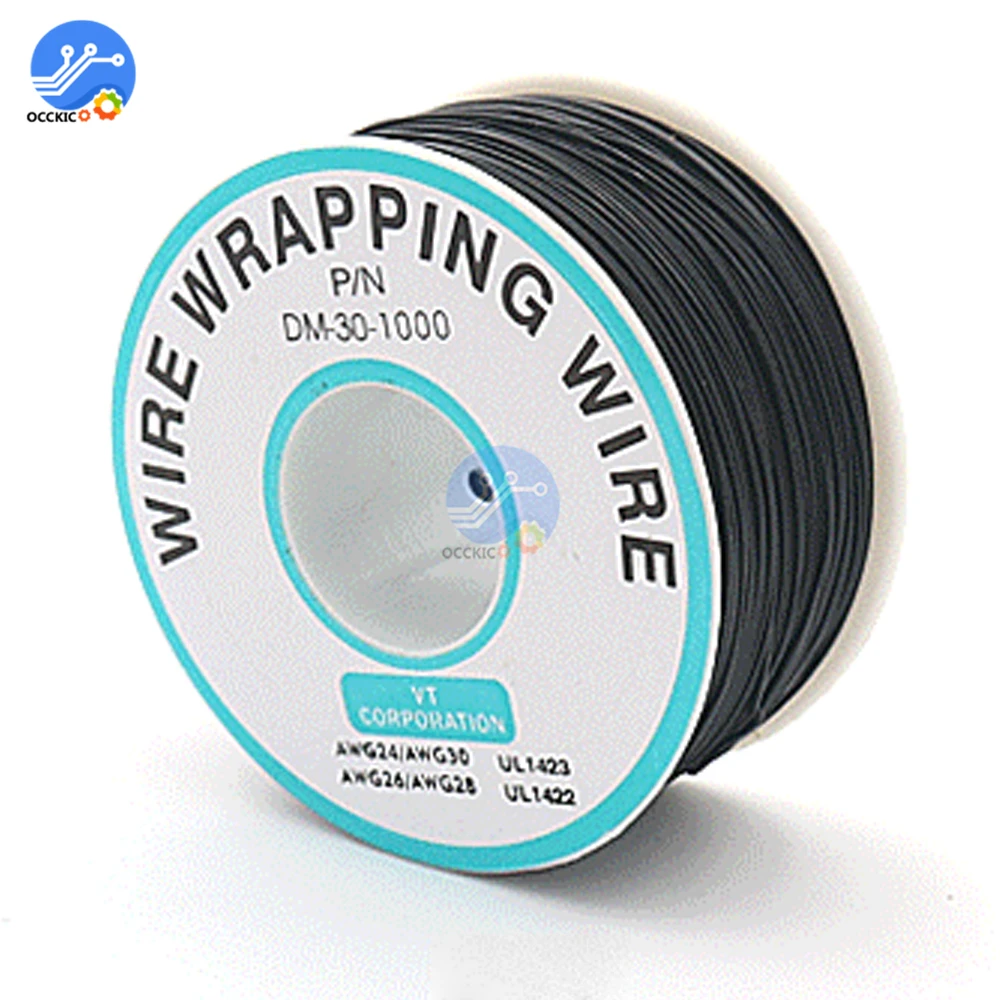 250M 30AWG circuit board PCB Wire Wrapping Wire Tin Plated Copper DM-30-1000 Jumper Insulation Electronic Conductor Wire