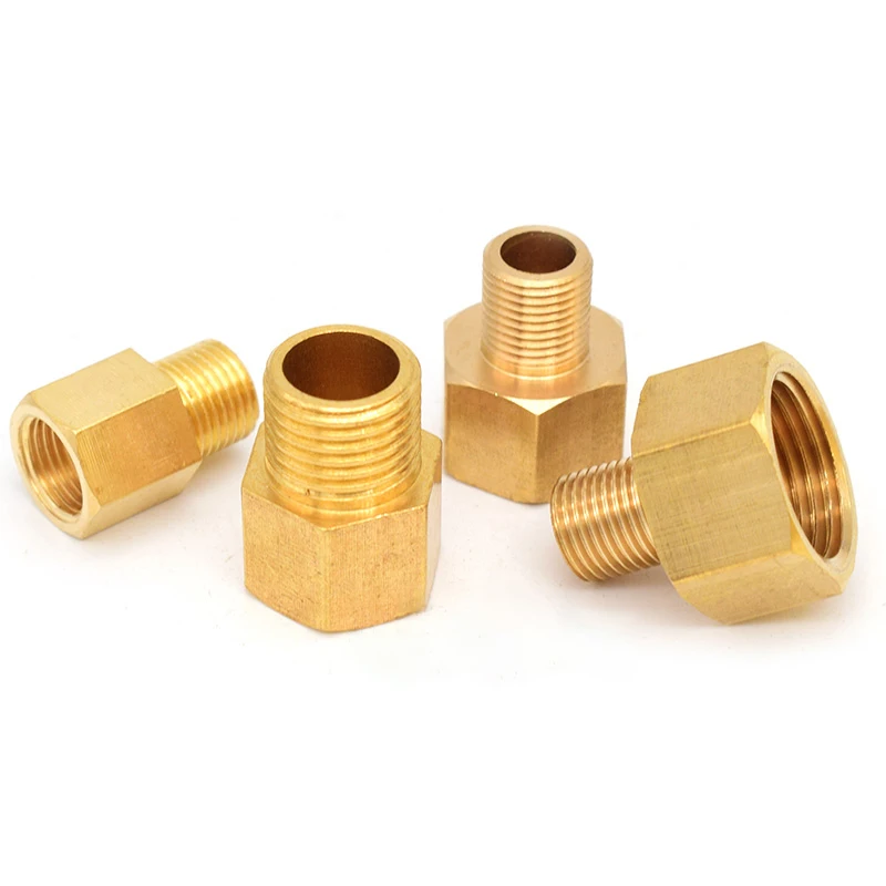 

1/8" 1/4" 3/8" 1/2" Male to Female Thread Brass Pipe Connectors Brass Coupler Adapter Threaded Fitting