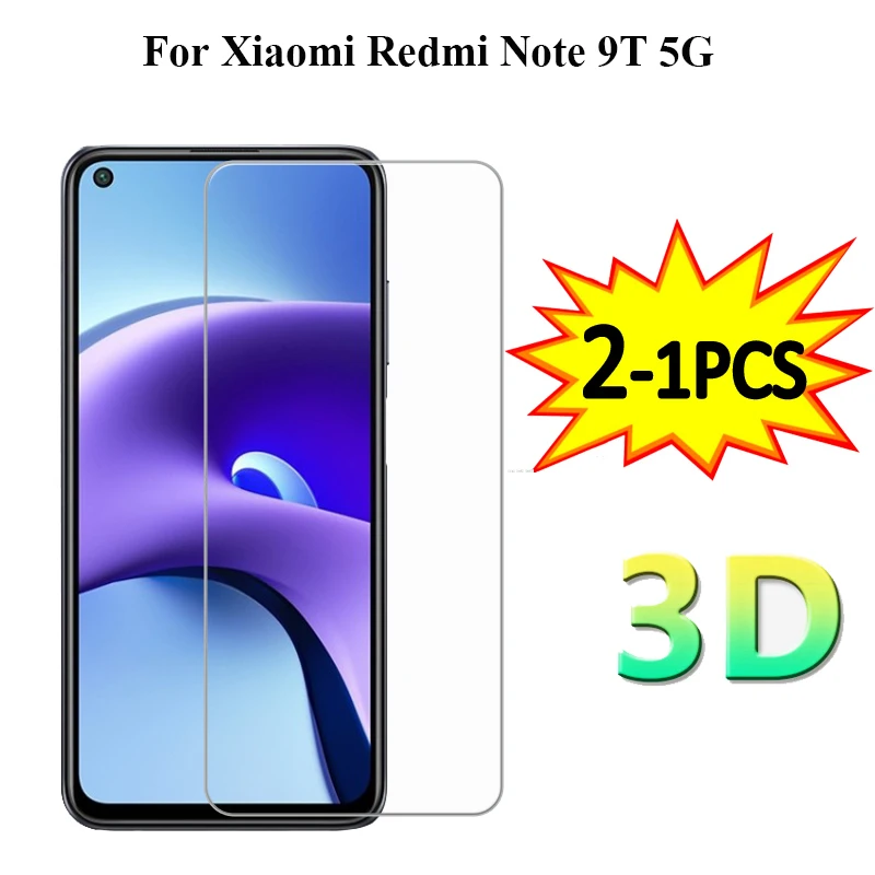 2-1PC Tempered Glass For Xiaomi Redmi Note 9T 5G Screen Protector For Xiami Redme Redmi Note 9T M2007J22G Glass Phone Cover Film