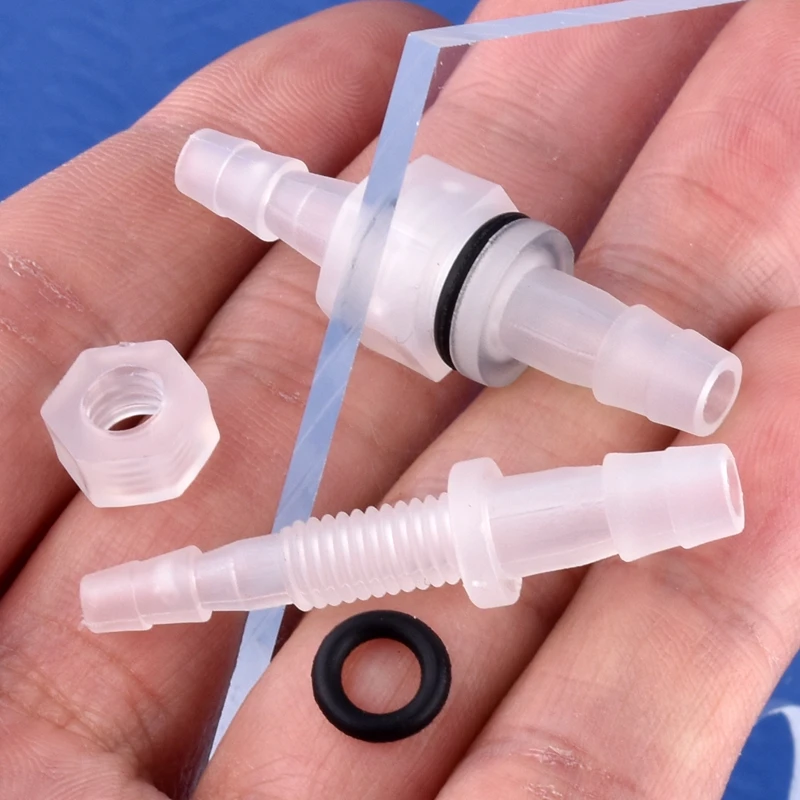 5~200Pcs M6~M10 To 3~8mm PP Pagoda Direct Connectors Hex Nut ​O-Ring Aquarium Tank Air Pump Adapter Garden Irrigation Hose Joint