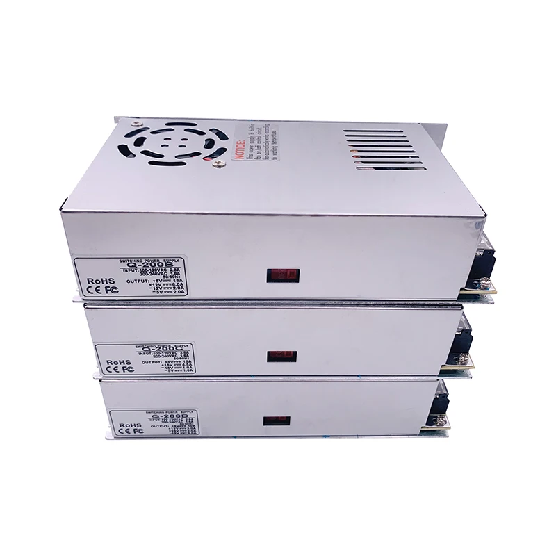 200W Quad Output Multiplex Voltage Switching Power Supply SMPS AC 100-120V/200-240V Selected by Switch for LED Light Q-200W