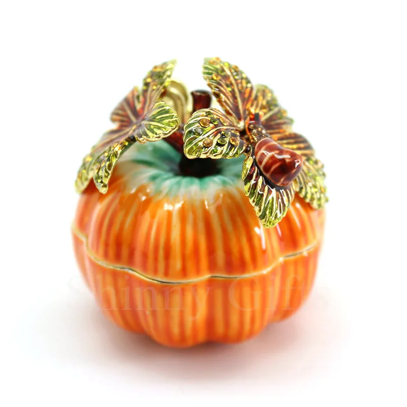 SHINNYGIFTS Enameled Metal Trinket Box, Christmas Gift, Student Gifts
