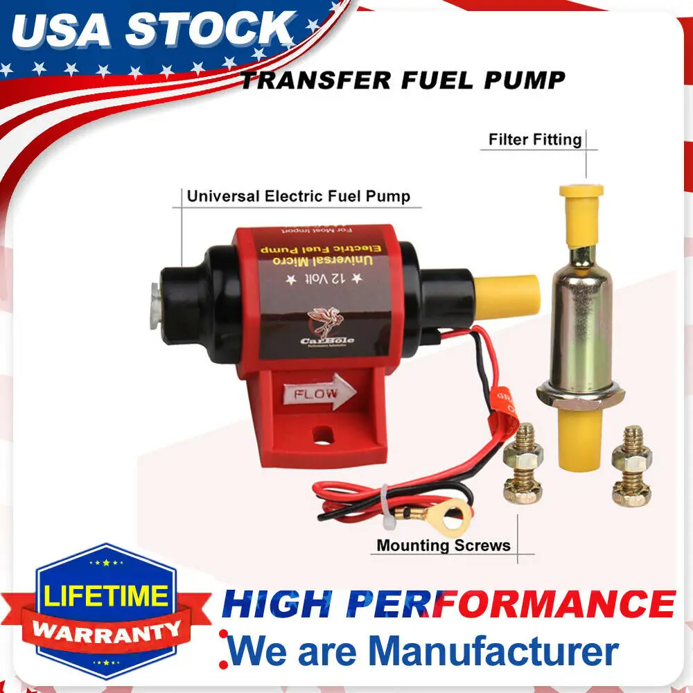 

Low Pressure 2-3.5PSI Universal Micro Electric Fuel Pump 42S Polymer Gasoline US