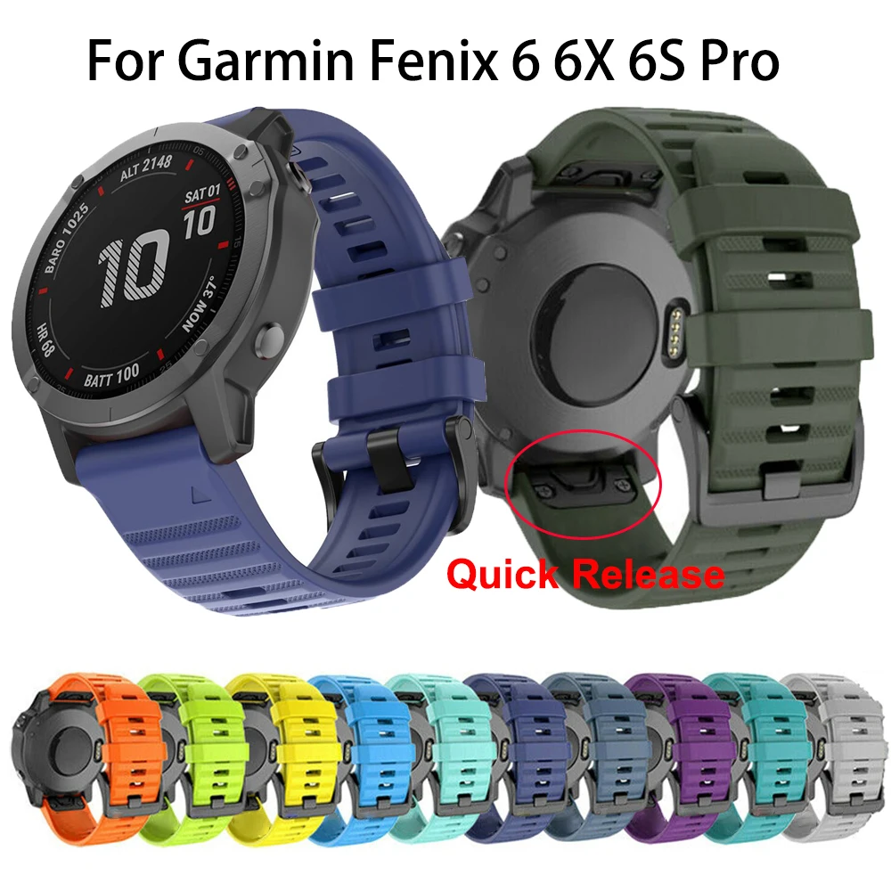 

Watchband Strap for Garmin Fenix 6s 6 6x Pro 5X 5 5S Plus 3 3HR Smart Watch Quick Release Silicone bracelet Easyfit WristBand