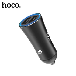 HOCO 5V 3.1A Dual USB Car Charger Phone Charging Adapter Double Ports Car-charger for iphone X XS Max Samsung S10 S9 Xiaomi 9