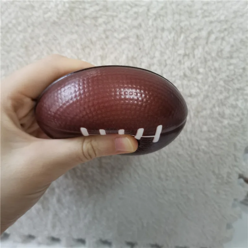 9CM Rugby American Football Toy Balls Hand Squeeze Sponge Foam Anti Stress Relief Balls Outdoor Sports Toys for Kids Children