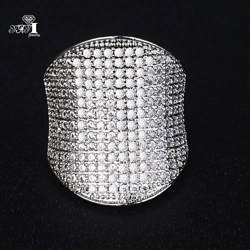 YaYI Fine Jewelry Luxury 300+pcs White Gemstones Zircon Silver Color Engagement Wedding Party Expensive Rings Gifts