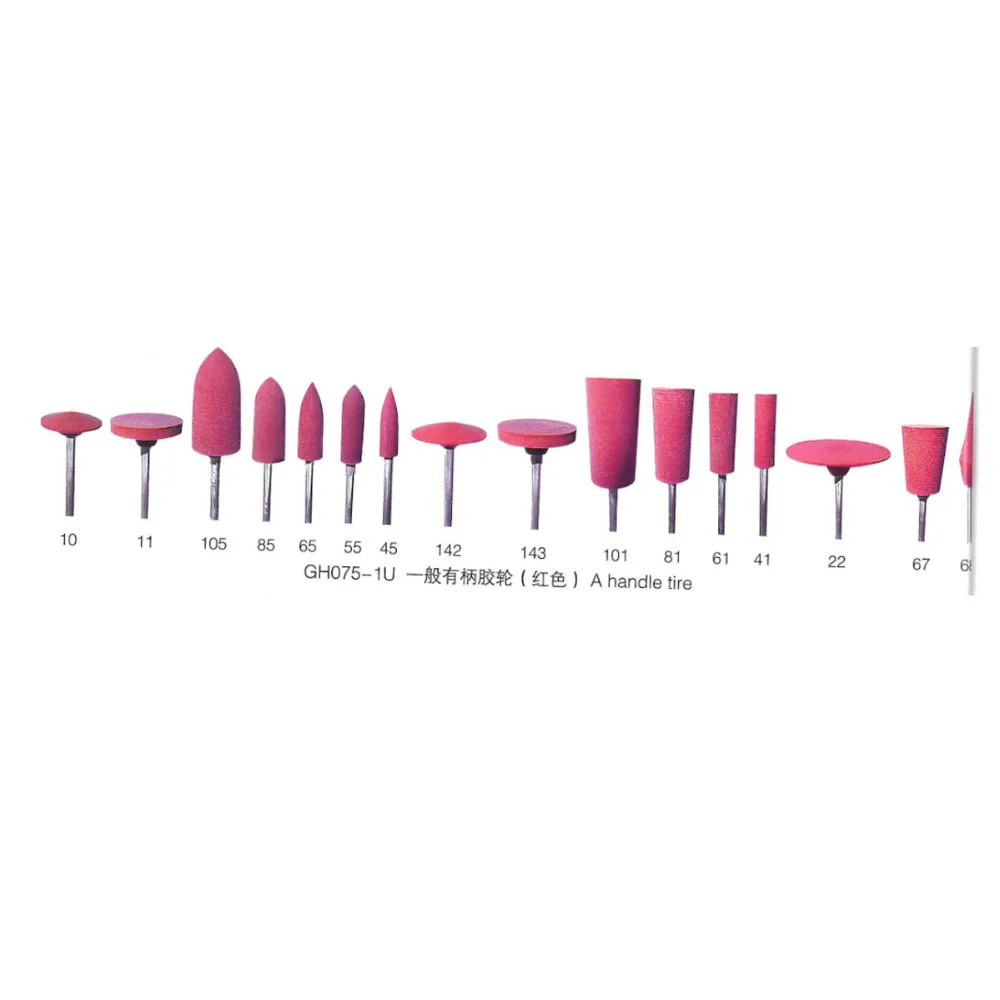 

16pcs Dental lab mounted silicone polishing point midgets reduction pink