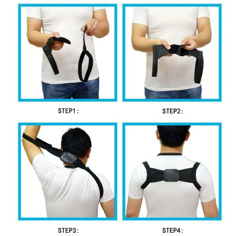 Unisex Invisible Back Shoulder Posture Corrector Orthotic Spine Support Belt