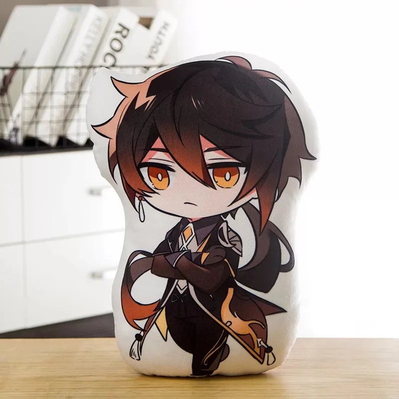 Impact Zhongli Tartaglia Xiao Venti Diluc Kaeya Paimon Keli Cosplay Anime Plush Toys Kawaii Cartoon Pillow Specification