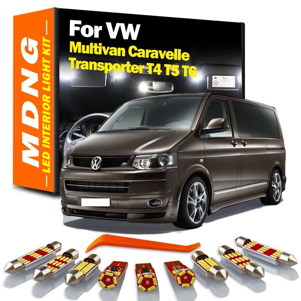 MDNG For Volkswagen VW Multivan T4 T5 T6 Caravelle Transporter Auto LED Interior Map Light Kit Canbus Car Lighting Accessories