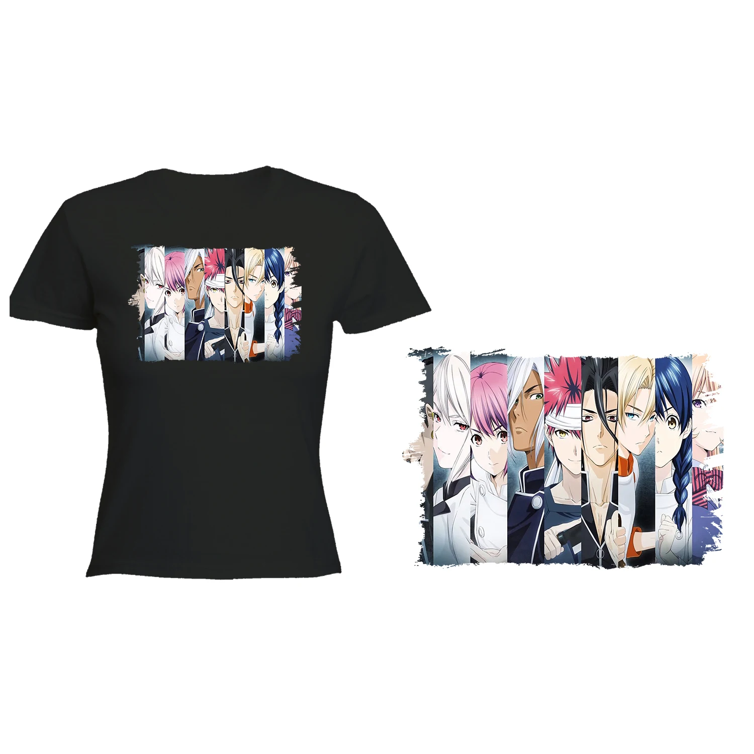 WOMENS BLACK T-SHIRT SHOKUGEKI NOT SOMA T-shirt