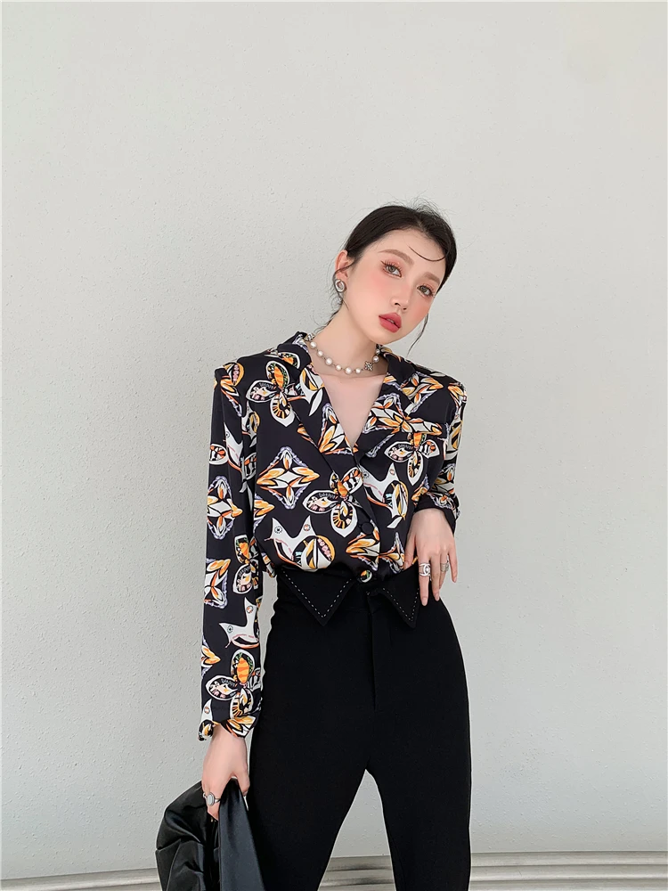 CHEERART Autumn 2021 Long Sleeve Satin Shirt For Women Designer Top And Blouse Button Up Collared Shirt New Arrival Korean Style