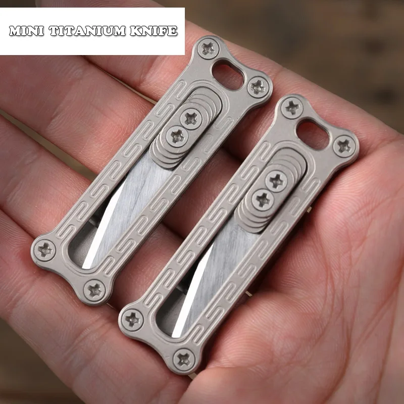 

New Multi-Function Titanium Alloy Mini Knife Letter Opener Portable Outdoor EDC Tool Outdoor Camp Survival Tool DropShipping