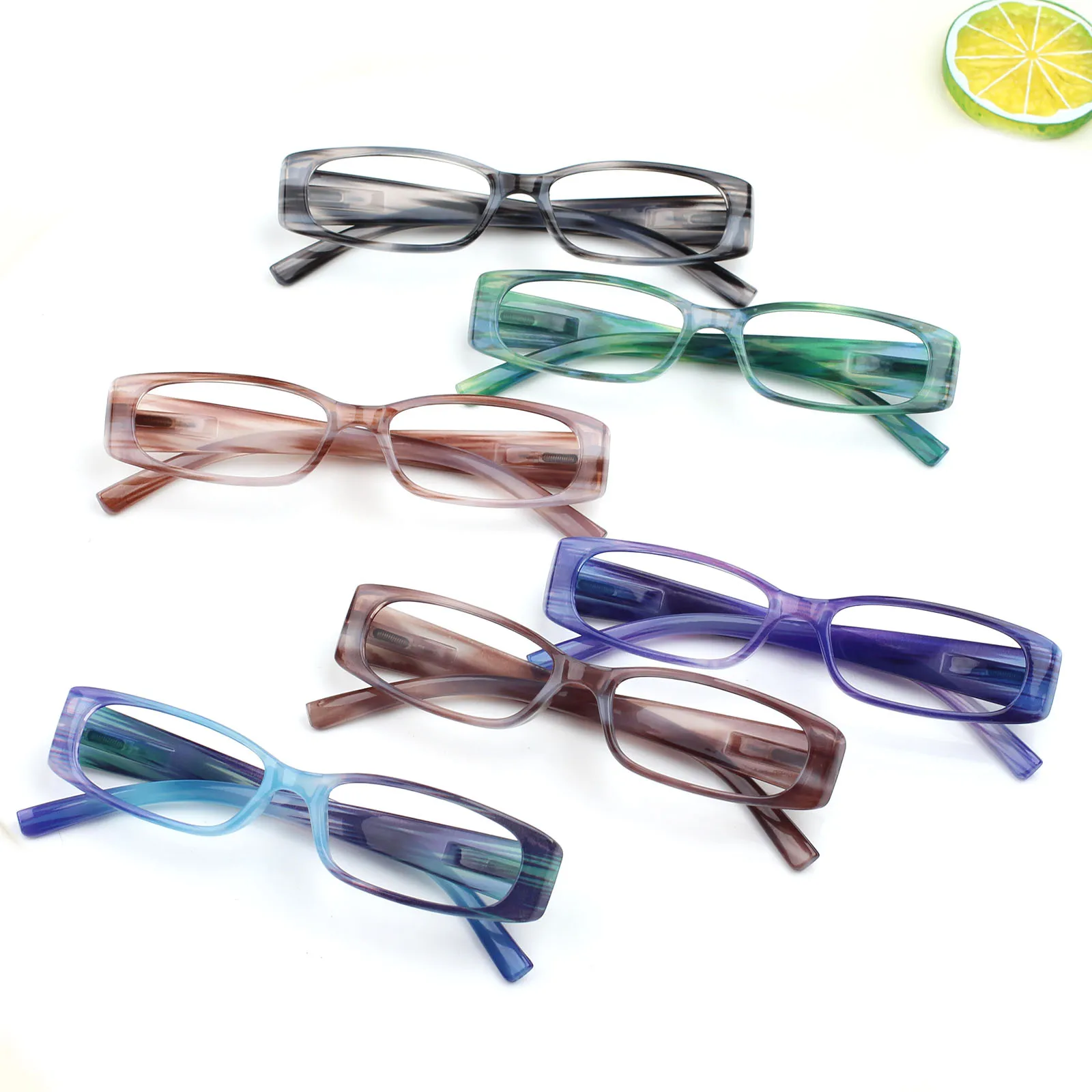 Turezing Reading Glasses Fashion Color Frame Decorative Eyeglasses Spring Hinge HD Presbyopia Optical Eyewear 0~600