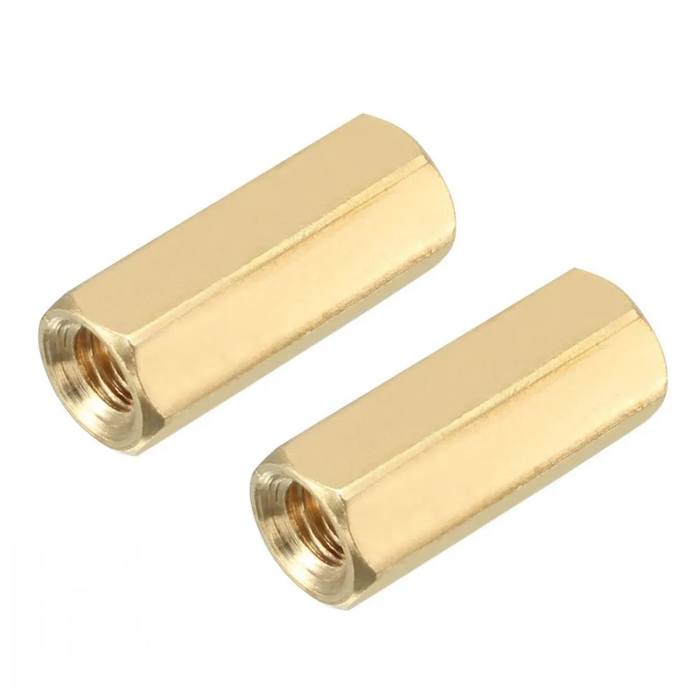 100pcs Hex Female to Female M2.5x18mm brass standoff spacer Hexagonal Stud Spacer Hollow Pillars L=18MM